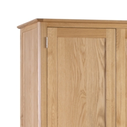 Cotswold - 2 Door Combination Wardrobe - Oak - Wooden - Happy Beds - thumbnail 4