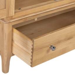 Cotswold - 2 Door Combination Wardrobe - Oak - Wooden - Happy Beds - thumbnail 5