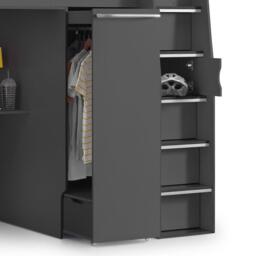 Pegasus - Single - Kids High Sleeper Bed - Anthracite Grey - Wood - 3ft - Happy Beds - thumbnail 8