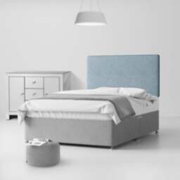 Cornell - Small Single - Plain Headboard - Duck Egg Blue - Fabric - 2ft6 - Happy Beds - thumbnail 2