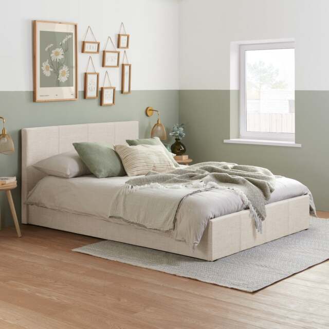 Berlin - Small Double - Mid Grey Fabric Ottoman Storage Bed Frame - Small Double - Happy Beds - image 1