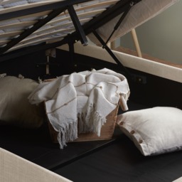 Berlin - Small Double - Mid Grey Fabric Ottoman Storage Bed Frame - Small Double - Happy Beds - thumbnail 7