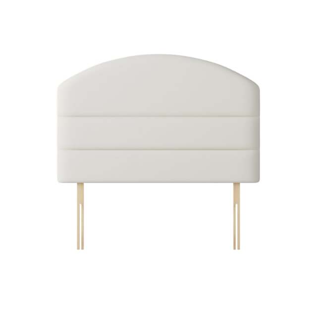 Dudley - King Size - Lined Headboard - White - Fabric - 5ft - Happy Beds - image 1