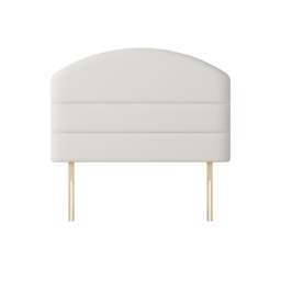 Dudley - King Size - Lined Headboard - White - Fabric - 5ft - Happy Beds - thumbnail 1