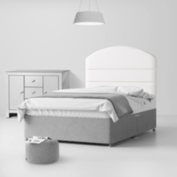 Dudley - King Size - Lined Headboard - White - Fabric - 5ft - Happy Beds - thumbnail 2