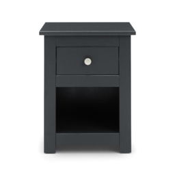 Radley - 1 Drawer Bedside Table - Grey - Wooden - Happy Beds - thumbnail 3