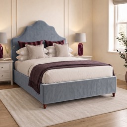 Chelsea - King-Size - Ottoman Storage Bed - Blue - Velvet Fabric - 5ft - thumbnail 1