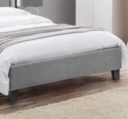 Rialto - King Size - Light Grey - Low Foot-End - Fabric - 5ft - Happy Beds - thumbnail 3