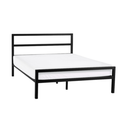 Soto - Double - Low Foot-End Metal Bed - Satin Black - Metal - 4ft6 - Happy Beds - thumbnail 8