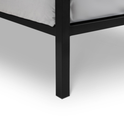 Soto - Double - Low Foot-End Metal Bed - Satin Black - Metal - 4ft6 - Happy Beds - thumbnail 6