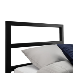Soto - Double - Low Foot-End Metal Bed - Satin Black - Metal - 4ft6 - Happy Beds - thumbnail 4