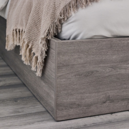 Bali – King Size– Bookcase Ottoman Storage Bed – Grey Oak – Wooden – 5ft - Happy Beds - thumbnail 6