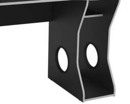 Enzo - Gaming Desk - Black/Silver - Wooden - Happy Beds - thumbnail 7