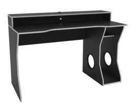 Enzo - Gaming Desk - Black/Silver - Wooden - Happy Beds - thumbnail 6
