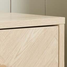Herringford - 1 Drawer Bedside Table - Oak – Wooden – Happy Beds - thumbnail 5