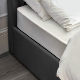 Croft - King Size - TV Bed with Storage Compartment - Dark Grey - Velvet - 5ft - Happy Beds - thumbnail 5