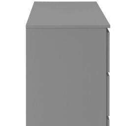 Oslo - 6 Drawer Chest of Drawers - Grey - Wooden - Happy Beds - thumbnail 7