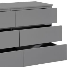 Oslo - 6 Drawer Chest of Drawers - Grey - Wooden - Happy Beds - thumbnail 6