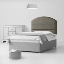 Dudley - Super King Size - Lined Headboard - Dark Grey - Fabric - 6ft - Happy Beds - thumbnail 2
