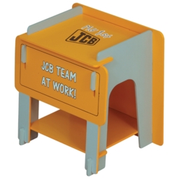 JCB - Children's Digger Bedside Table - Yellow/Blue - Wooden - Happy Beds - thumbnail 3