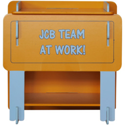 JCB - Children's Digger Bedside Table - Yellow/Blue - Wooden - Happy Beds - thumbnail 2