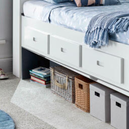 Veera - Single - Guest Day Bed - White - Wooden - 3ft - Happy Beds - thumbnail 4