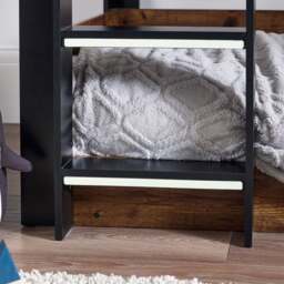 Solomon - Single - Bunk Bed - Rustic and Black - Wooden - 3ft - Happy Beds - thumbnail 5