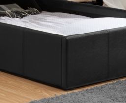 Berlin - Small Double Black Leather Ottoman Storage Bed Frame - Small Double -Happy Beds - thumbnail 5