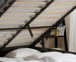 Berlin - Small Double Black Leather Ottoman Storage Bed Frame - Small Double -Happy Beds - thumbnail 7