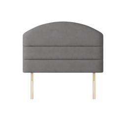 Dudley - Single - Lined Headboard - Dark Grey - Fabric - 3ft - Happy Beds