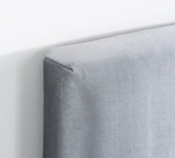Loxley - Small Double - Ottoman Bed - Grey - Velvet - 4ft - Happy Beds - thumbnail 4