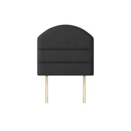 Dudley - Double - Lined Headboard - Dark Grey - Charcoal - Fabric - 4ft6 - Happy Beds - thumbnail 3