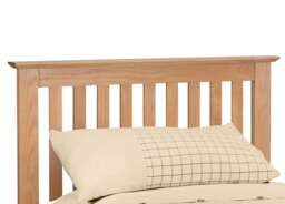 Salerno - Single - Oak Finish Wooden Bed Frame - Low Foot End- 3ft - Happy Beds - thumbnail 5