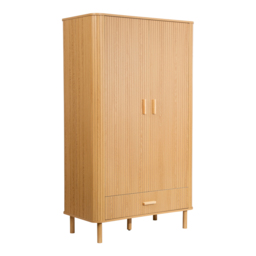 Axel - 2 Door 1 Drawer Wardrobe - Oak - Wooden - Happy Beds - thumbnail 7