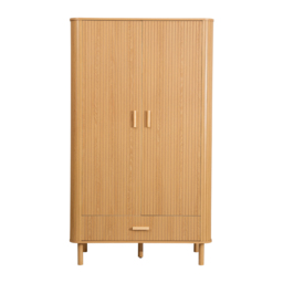 Axel - 2 Door 1 Drawer Wardrobe - Oak - Wooden - Happy Beds - thumbnail 8