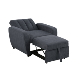 Gibson - Chair Sofa Bed - Grey - Fabric - Single Chair - Make It Homely - thumbnail 5