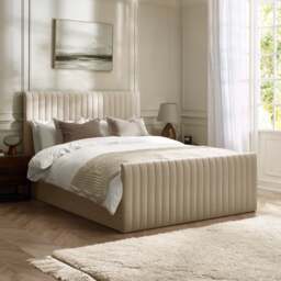 Tiana - Double - Ottoman Storage Bed - Natural - Fabric - 4ft6