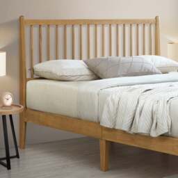 Padeswood - Small Double - Low Foot-End Bed - Oak - Wooden - 4ft - Happy Beds - thumbnail 5