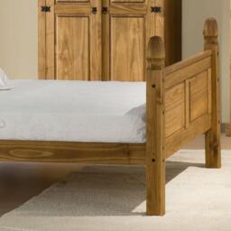 Corona – King Size - High Foot-End Bed – Waxed Pine - Wooden – 5ft – Happy Beds - thumbnail 3