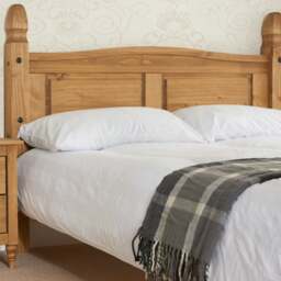 Corona – King Size - High Foot-End Bed – Waxed Pine - Wooden – 5ft – Happy Beds - thumbnail 5
