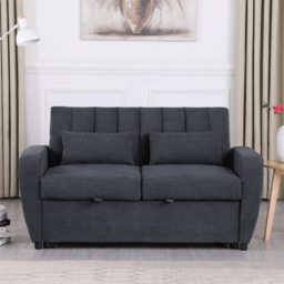 Gibson - Two-Seater Sofa Bed - Grey - Fabric - Two Seater - Make It Homely - thumbnail 1