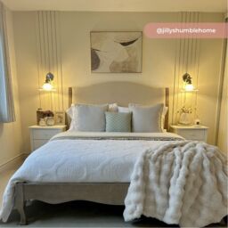 Camille - Double -Oatmeal Cream - Fabric and Wood - 4ft6 - Happy Beds - thumbnail 3