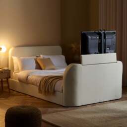 Shelly - Super King Size - TV Bed - Cream - Fabric - 6ft - thumbnail 3