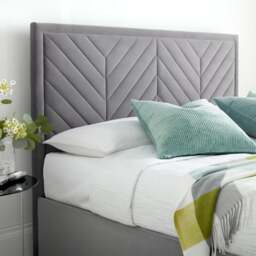 Sherlock - Double - Side-Opening Ottoman Storage Electric TV Bed - Light Grey - Velvet - 4ft6 - Happy Beds - thumbnail 5