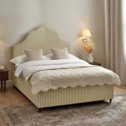 Chelsea - Super King-Size - Ottoman Storage Bed - Natural Striped - Fabric - 6ft