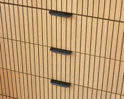 Sia – 5 Drawer Chest of Drawers – Oak/Black – Wood/Metal - Happy Beds - thumbnail 2