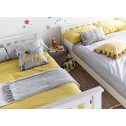 Oslo - Kids Quadruple Sleeper Bunk Bed - White - Wooden - 4ft - Happy Beds - thumbnail 6