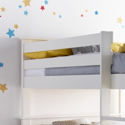 Oslo - Kids Quadruple Sleeper Bunk Bed - White - Wooden - 4ft - Happy Beds - thumbnail 4