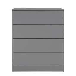 Oslo - 4 Drawer Chest of Drawers - Grey - Wooden - Happy Beds - thumbnail 7