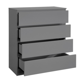 Oslo - 4 Drawer Chest of Drawers - Grey - Wooden - Happy Beds - thumbnail 4